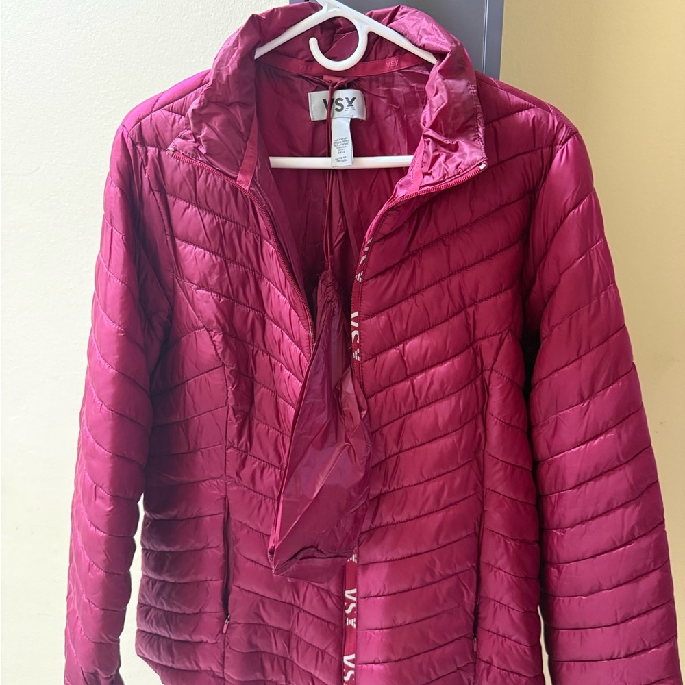 Victoria's Secret VSX Deep Red Puffer Jacket